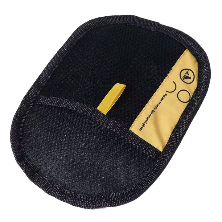 2PCS/SET Double-Sided Pet Grooming Gloves Multi-Functional Soft Static Dedusting Brush Black Thickened Pet Hair Remover Brush