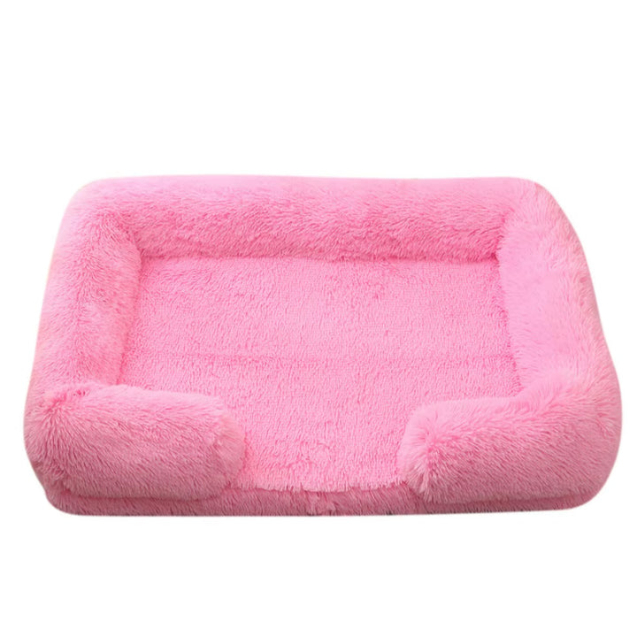 Square Dog Bed Plush Pet Bed Winter Thickened Pad House for Dogs Bed Cat Sofa for Flyffy Dogs Sleeping Bed Sofa Removable Mat